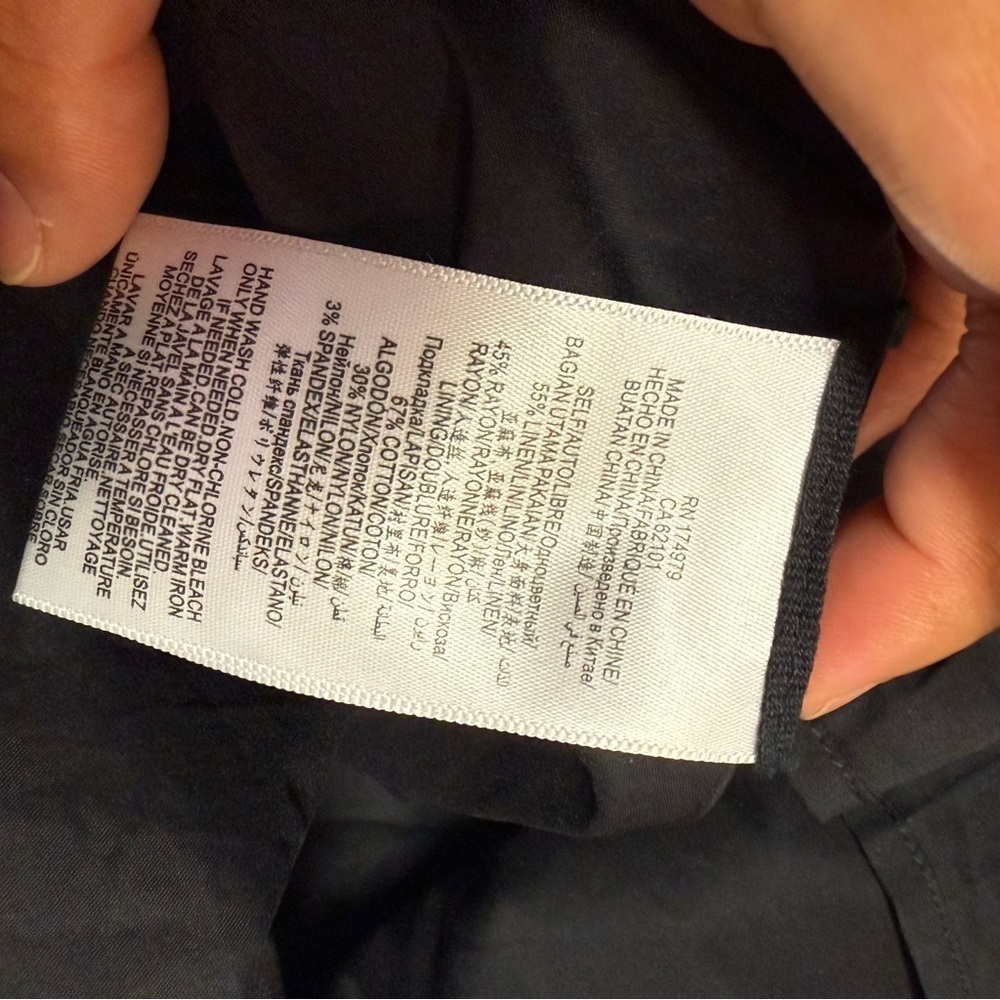 BCBGMaxazria Size 10 Black and White Striped Sleeveless Cutout Linen Midi Dress - Picture 11 of 11